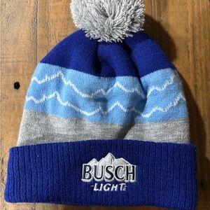 Blue and Gray Adult Busch Light Beanie